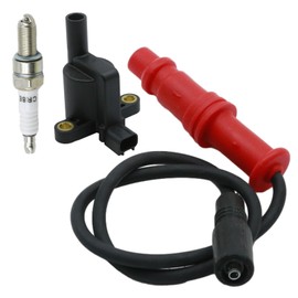 SYOWADA 4011690 Ignition Coil Wire Cap Spark Plug Kit, Replacement for Polaris Ranger 500 2008-2013 Replacement for Polaris Ranger Crew 500 2013, Replaces 4011834 3070175