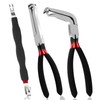 8" 60-Degree Electrical Disconnect Pliers Set, 3-Piece Angled Push Tab