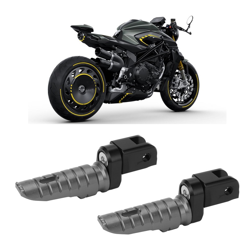 Motorcycle Front Footrests Aluminium Alloy Anti Slip Replacement for MV