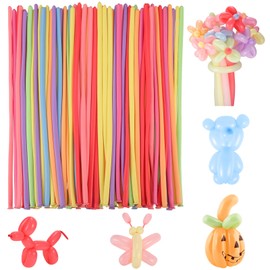 Pack of 100 Modelling Balloons, 30 cm Balloons, Long, Colourful Balloons, Modelling Balloons for DIY Party, Weddings, Birthday Decoration