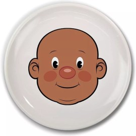 Fred Genuine Fred Mr. Food Face Ceramic Activity / Dinner Plate for Kids NWT