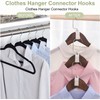 Pack of 60 Clothes Hangers, Space-saving Clothes Hangers, Connecting Hooks,