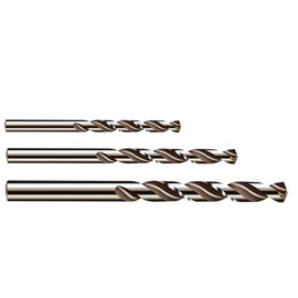 3-Piece Cobalt Drill Bit Set, M35 HSS Metal Drill Bit in Standard Length, Suitable for Drilling in Carbide, Stainless Steel and Cast Iron (6.5 mm + 8 mm + 10 mm)