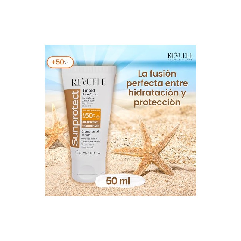 Revuele Sunprotect Crema Facial Con Color Dorado FPS50+ | 50