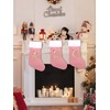 infleesh 20 Inches Monogrammed Christmas Stockings with Letters,Super Soft Christmas