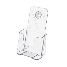 Marketing Holders Clear Brochure Pamphlet Holder with Hardware Wall Mount or Countertop For 4" Wide Tri Folds Advertisement Literature Display Printed Material Paper Rack