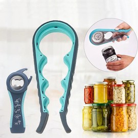 Bottle Opener for Arthritic Hand,Jar Opener for Old People, Children, Women, Those with Weak Hands,Multifunctional Kitchen Gadgets (05-Blue)