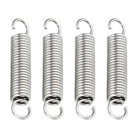 4pcs Dual Hook Tension Spring,Stainless Steel Extended Tension Spring,Extended Compressed Springs Length 100MM,Wire Dia 1.2MM