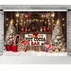 Christmas Hot Cocoa Backdrop for Photography Candy Shop Candy Scepter
