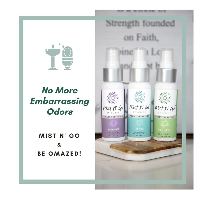 Mist N' Go by OMAZE Bathroom Odor Spray for Toilet
