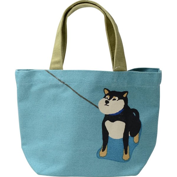 Friends Hill Mini Tote Ear Ear Black Willow Blue with Gusset Inner Pocket Size: 7.9 x 11.8 inches (20 x 30 cm)