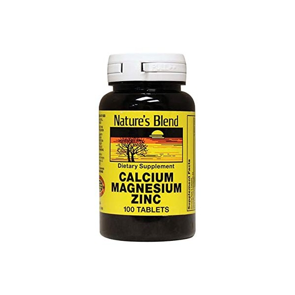 Nature's Blend Calcium Magnesium Zinc Tabs, Unflavored, 100 Count