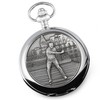 Engraved Brother Pewter Golf Feature Mother of Pearl Pocket Watch