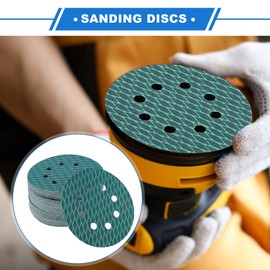 VekAuto 50 Stk. Schleifscheiben, 5 Zoll 8 Loch 400 Körnung Klett-Schleifpapier Universal für Metall, Kfz-Reparatur Haltbarkeit und Flexibilität Aluminiumoxid Weiches Tuch Blau