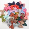 40 Pieces Girls Hair Bows 3 inches Linen Fabric Bows