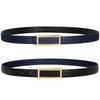 SUOSDEY Fashion Leather Belt for Women, Reversible Skinny Belt for