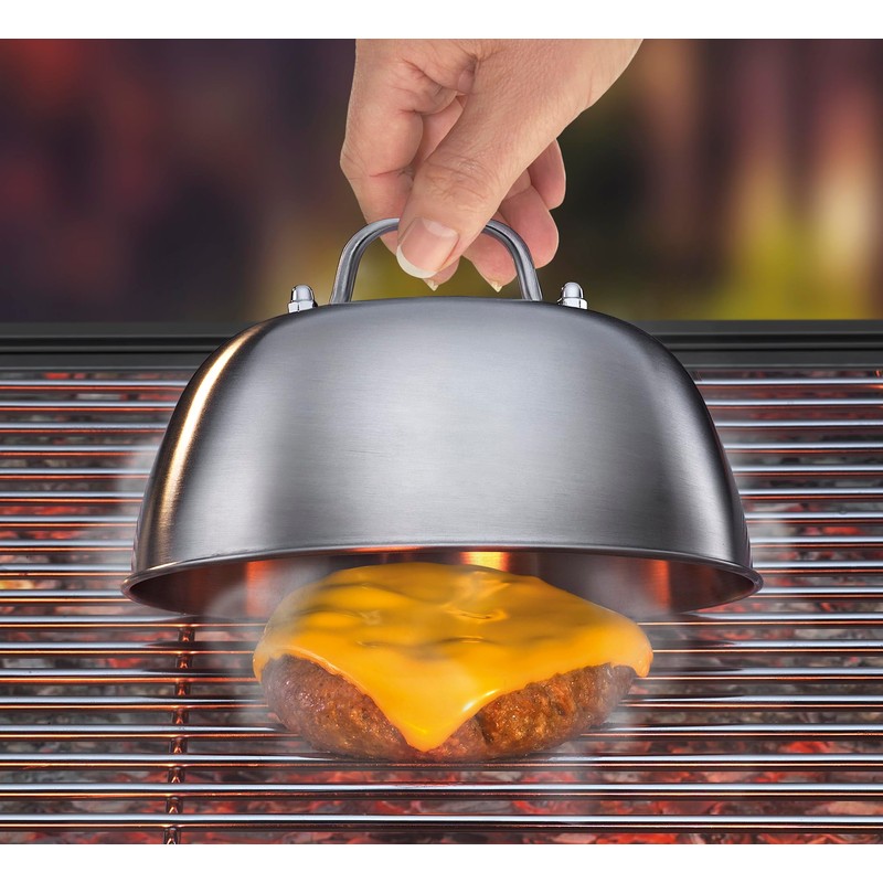 Küchenprofi Barbecue Bell, Stainless Steel, Burger Bell with Handle, for