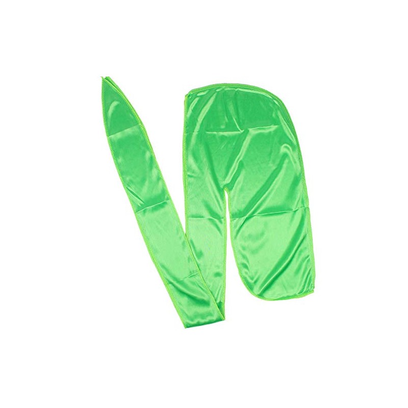 Men Silk Durag Long Straps Bandanas for Men Headwear Waves