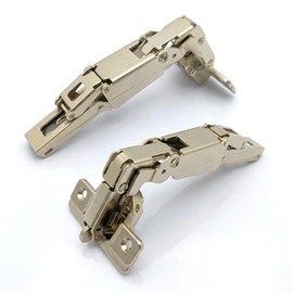 SALICE Hinges for Doors with Large Opening up to 165°, Series 200. Traditional Closure with Snap Spring. (Neck 0 for Door Hinges) (Pack of 2)