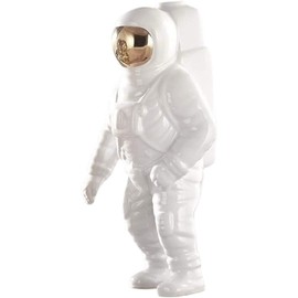 Astronaut Figurine Ceramic Astronaut Spaceman Model Ornament Spaceman Car Interior Figure for Home Office Desktop Tabletop Decoration - White