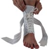 Bodyassist Sports Lock Lace-Up Ankle Guard, White Medium
