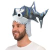 Shark Hat. Twinkling Silver Shark costumeHeadwear. Handmade Party Crazy Shark