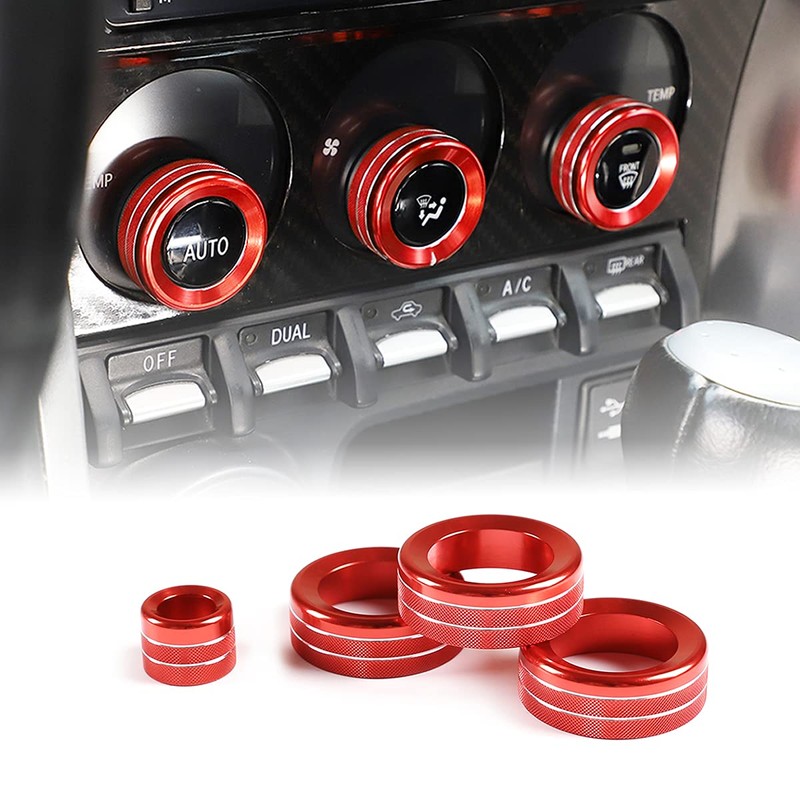 4 Pieces Central Control Knob of Air Conditioning Decoration Ring