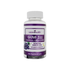 NATURAL HEALTH GUMI ZZZZ  30 gomitas de 3grs c/u* Gomitas sabor uva Valeriana+Melatonina