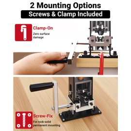 Vorhixa Wire Stripper Machine, 0.06-1 inch Manual Wire Stripping Machine with Replacement Blade, Drill Powered Hand Crank Cable Stripper Tool for Electric Cable Stripping & Scrap Copper Recycling