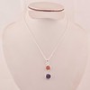 Manilata Natural Amethyst-Sunstone Rough Bezel Pendant Necklace, Energy Healing Crystals,
