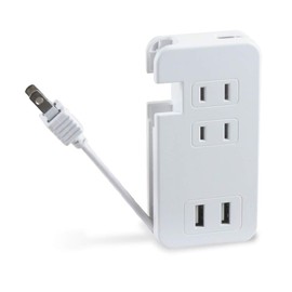 STYLED USB Charging Mobile Power Strip Outlets 3 USB 2 Ports, Total 3.4A Rapid Charging Extension Cord (USB 2 Ports)