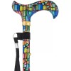 Royal RC Canes Mosaic Stained Window Folding Adjustable Derby Walking