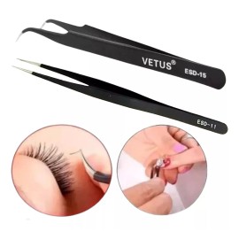 Mafab Pinzas Pestañas Postizas Acero Vetus Esd-11 Y Esd-15 Full