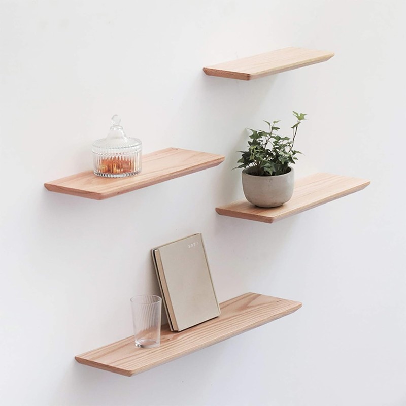 YEYIT Pack of 4 Floating Shelf Brackets, 4 Inch Shelf