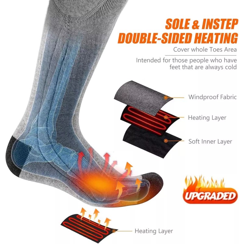 Balhvit Upgraded Two Sides Heated Socks (1-Pair)