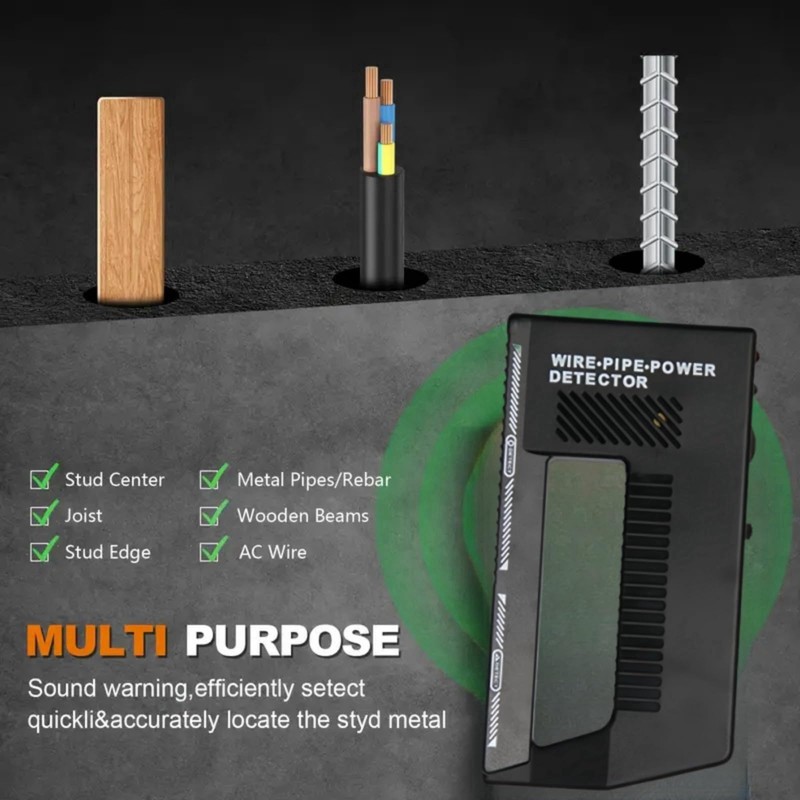 High Sensitivity Adjustable Alert Pipe Power Multifunction Wall Scanner,Wire Pipe