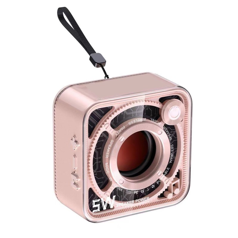 Portable Wireless Bluetooth Speaker 5W Transparent Mechanical Armor Style Small