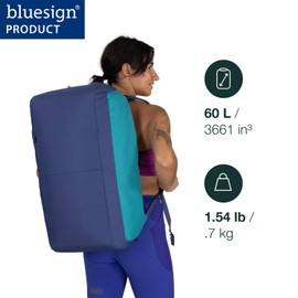 Osprey Daylite 30L Duffel Backpack - Convertible Everyday Duffel Bag for Gym, Commute, and Travel, Blue Spikemoss/Alkaline