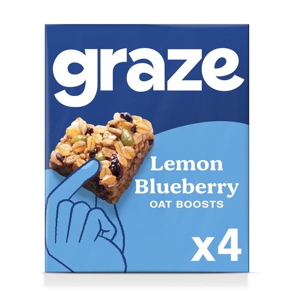 Graze Lemon And Blueberry Superfood Oat Square Bites With Baobab