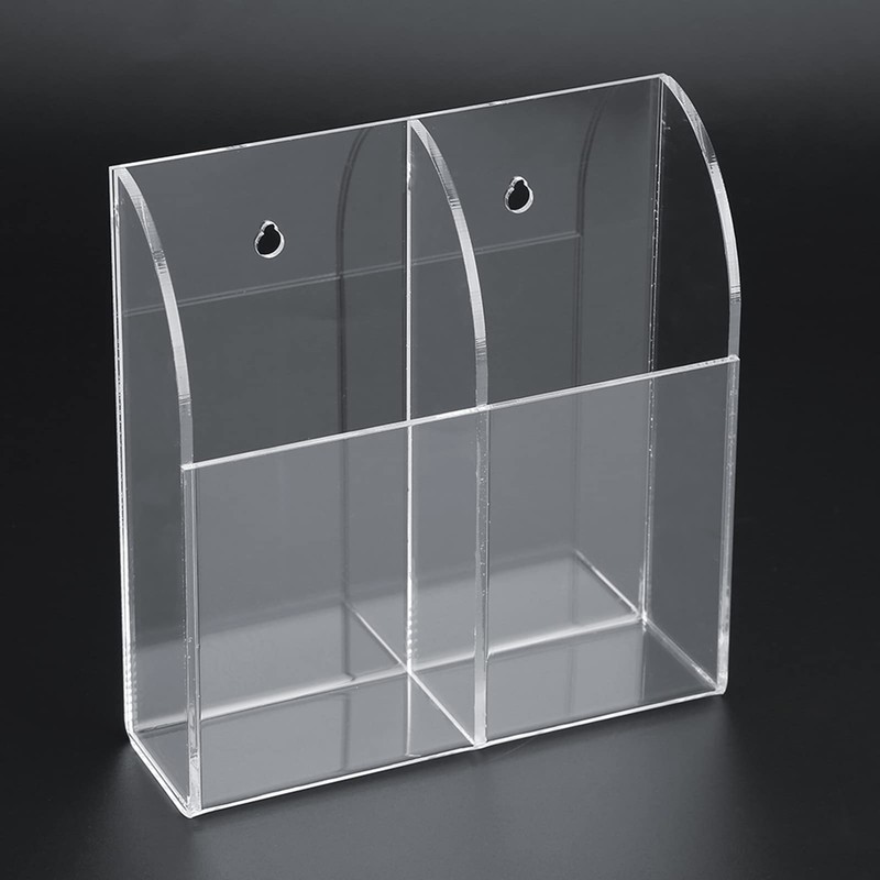 Nikou Transparent Acrylic Remote Control Storage Box Wall Hanging Makeup