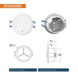 Tecmojo TV Cord Hider for Wall Mounted TV – 2" Mini in Wall Cable Management Kit, Fits 3 Low Voltage Cables – Best for Mounted TVs, Speakers, Desks, 4 Pack