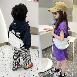 Fanny Pack for Kids, Waist Bag for Boys Teens Girls, Fashion Waist Pack with Adjustable Belt, Small Crossbody Bag Travel Pouch, Kids Lightweight Chest Bag Mini Belt Bags (White)