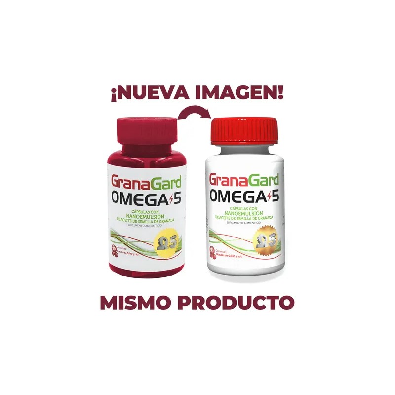 GranaGard Omega 5 Cápsulas Aceite Semilla Granada Nanotecnología 90 Unidades