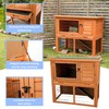 TRIXIE natura Outdoor Rabbit Hutch with Run - 2-Story Rabbit