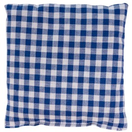 Linseed Cushion 12 x 12 cm Blue/White - Heat Cushion & Cold Cushion - Grain Cushion with Linseed