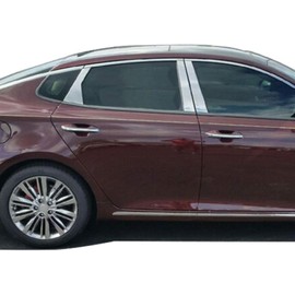 Elite Auto Chrome Luxury FX Pillar Post Trim for KIA Optima 2016-2020 4dr [Stainless Steel 6pc]