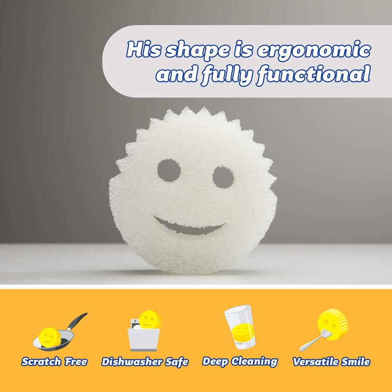 Scrub Daddy Sponge - Dye Free - Scratch-Free Scrubber for