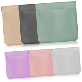 TEHAUX 6pcs Jewelry Jewelry Storage Bag Carrying Organizer Small Pouches Reusable Earphones Pouch Portable Mini Storage Bags Earring Jewelry Pouch Earphones Case Jewelry Bags Pu Leather