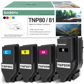 SAIBOYA TNP80 TNP81 Toner Cartridge Remanufactured Extra High-Yield Replacement for Konica Minolta bizhub C3300i C3301i C3320i C3321i C4000i C4001i Printer（Black Magenta Yellow Cyan）