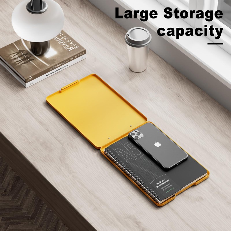 Hongri A5 Clipboard with Storage, Metal Retractable Pen Holder, 6